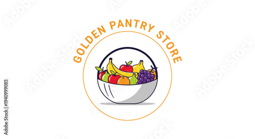 Golden Pantry Store Fresh Fruit Logo.