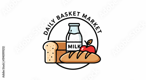 Assorted Food Items in Daily Basket.