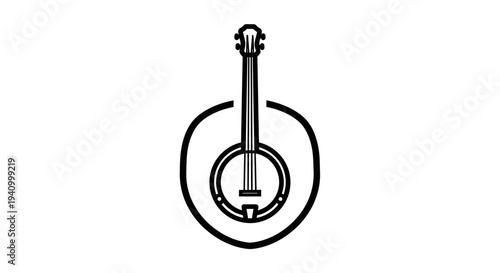 Simple Line Drawing of a Dumbbell.