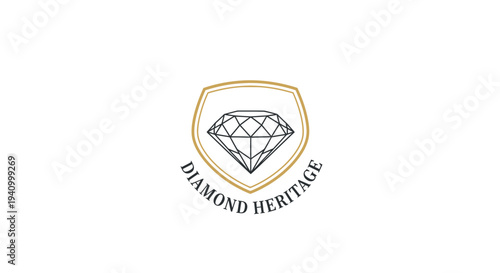 Diamond Heritage Logo Design Element.