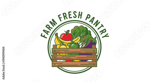 Fresh Fruits and Vegetables in Crate.