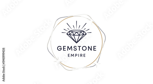 Gemstone Empire Logo Design with Diamond.