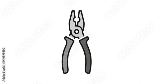 Pliers Tool Illustration Isolated on White.
