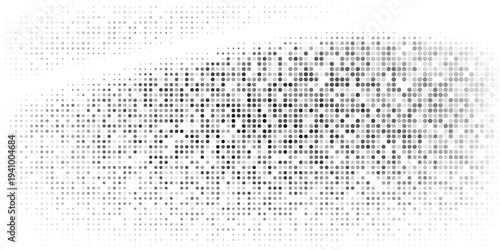 Dotted halftone gradient texture. Fading polka dot background. Repeated dots gradation pattern. Black vanishing comic pop art overlay backdrop.