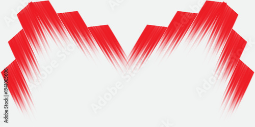 red and white brush wrap car sticker pattern abstract banner sporty lines red and white color combination grunge brush pattern racing motorsport, Vector Illustration.