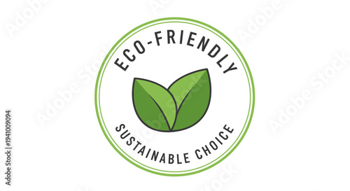 Eco Friendly Green Leaf Sustainable Logo.
