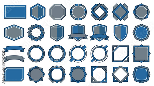 A comprehensive collection of modern, geometric, and abstract frames suitable for corporate branding and graphic design projects