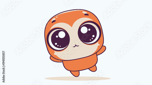 Adorable Cartoon Sloth Character Illustration.