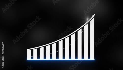 Business Growth and Success Arrow Infographics/ Animation of a business infographics. business growth bar graph, abstract, account, arrow, bar, bar chart, business, chart