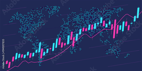 Futuristic cyber globe of glowing points symbolizing worldwide digital networks, big data flow, and innovation.