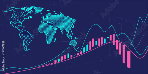 Modern digital globe with luminous data connections representing global technology networks and artificial intelligence systems.