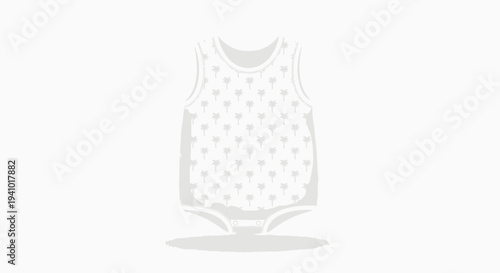 Vector illustration of a polka dot tank top