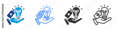 Branding icon set multiple style collection