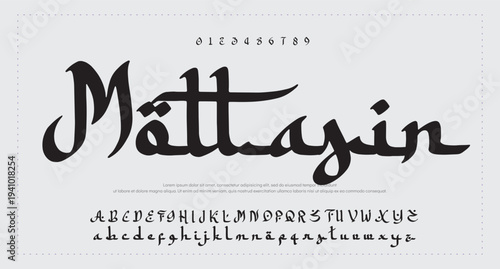 Signature script lettering font  