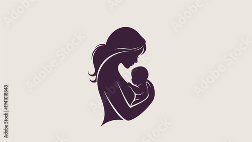 Mother Holding Baby in Her Arms.