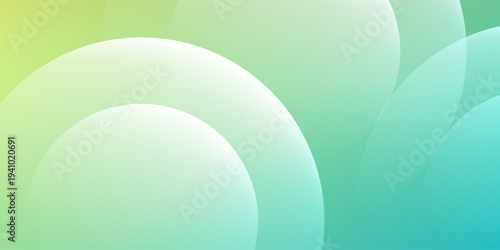 Abstract Green Gradient Background With Soft Overlapping Circles and Smooth Texture eps10