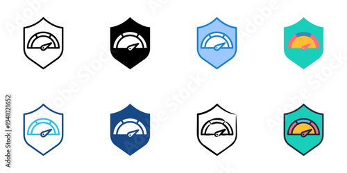 High Risk Insurance icons set multiple style collection. Editable stroke 
