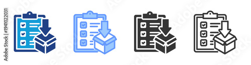 Order Fulfillment icon set multiple style collection