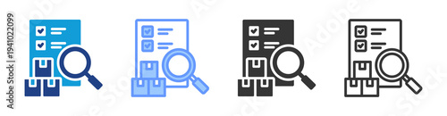 Supplier Audit icon set multiple style collection