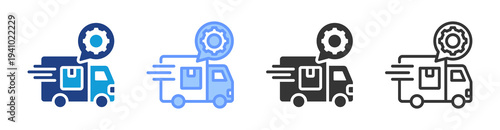 Order Delivery Management icon set multiple style collection