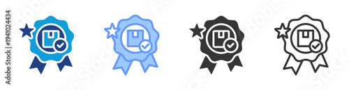 Product Quality icon set multiple style collection