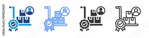 Supplier Quality icon set multiple style collection