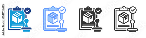 Product Validation icon set multiple style collection