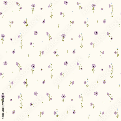 Flower pattern, ditsy Seamless floral pattern, small little flower background. Flower repeat pattern. fabric print,  surface design. Ditsy floral for home textile, wallpaper, fabric, fashion