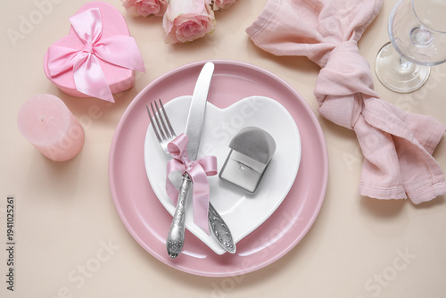 Beautiful table setting wit...