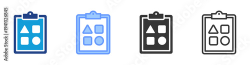 Differentiation Strategy icon set multiple style collection