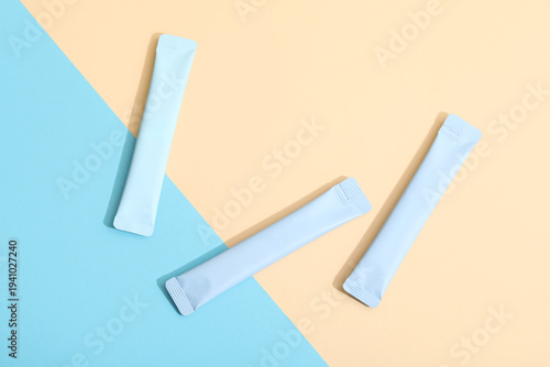 Collagen sticks on beige an...