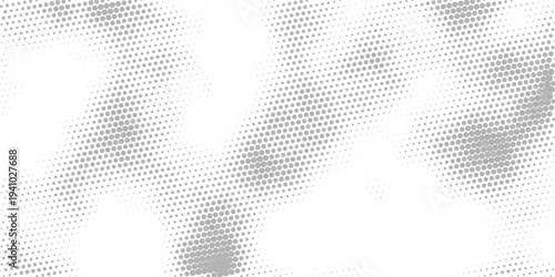 Smooth gradient transition of grain. A noisy pattern similar to ink splashes. Halftone vector Technology Background