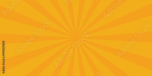 orange sun rays background design template