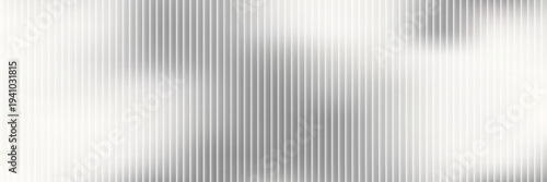 Transparent corrugated plastic ribbed glass background with abstract line patterns. 3D gradient light effects for retail windows or architectural panels.