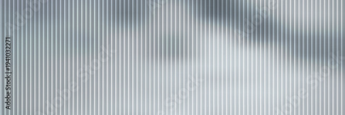 Transparent corrugated plastic ribbed glass background with abstract line patterns. 3D gradient light effects for retail windows or architectural panels.