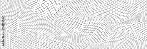 Broken wire mesh fence. Rabitz or chain link fence with cut hole. Torn wire pirson mesh texture. Cut metal lattice grid. Vector illustration