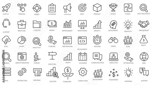 Startup and development thin line icons set. Development editable stroke icon. Start up symbols collection. Vector illustration stock illustration
Connection, Icon Symbol, Analyzing, Award, Black Colo