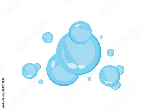 Glossy Blue Water Drop Icon Set for Clean Design