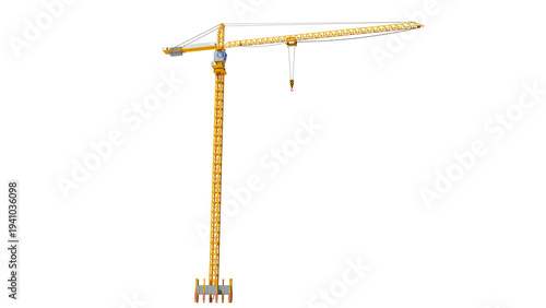 construction crane isolated on white