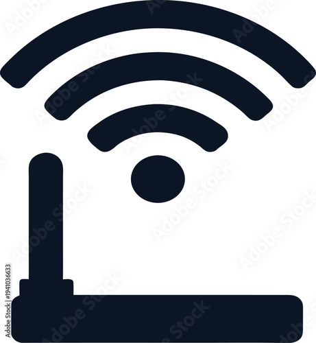 Dark of wireless signal transmission with antenna and waves vector illustration EPS PNG file
