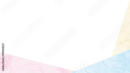 和紙風のフレーム、和風の背景素材、16:9サイズ