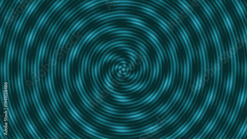 Abstract Blue Halftone Spiral Vector Background - Tech Vortex Design