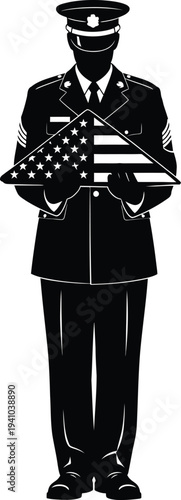 Memorial day tribute honoring fallen heroes with american flag