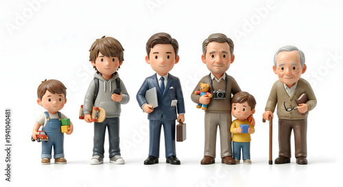 男性の成長とライフステージ 幼少期からシニアまで