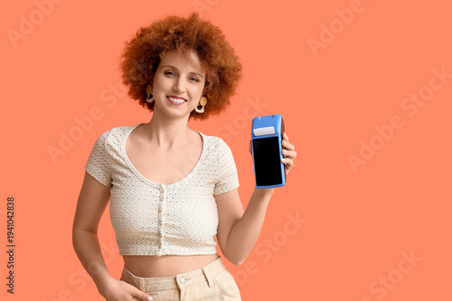 Redhead young woman with pa...