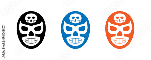 set of colorful luchador masks