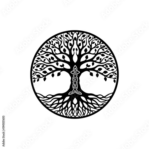 World Tree Symbol Vector Art
