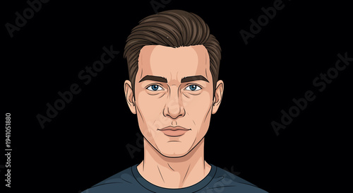 Stylized blue silhouette of a human head in profile, an abstract representation of identity, thought, and the human mind, ideal for conceptual design and psychological themes