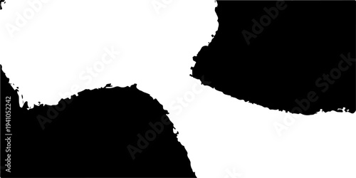 Abstract 3D illustration of a black hole in paper shaped as a vector map outline of a world continent isolated on a white background silhouette