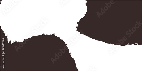 3D illustration of a ripped hole in the paper showing a vector map silhouette with a world continent outline and nation geography design